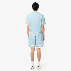 Outlet Shorts Leggero con Stampa Monogramma / Uomo Pantaloncini