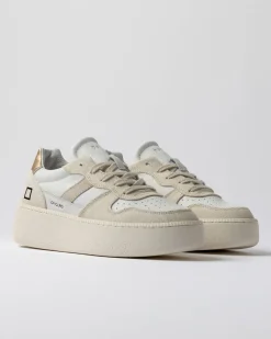 Clearance Sneaker Court Platform Colored in Pelle / Donna Sneakers