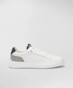 Online Sneaker in Pelle con Dettagli a Contrasto / Uomo Sneakers
