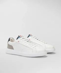 Online Sneaker in Pelle con Dettagli a Contrasto / Uomo Sneakers