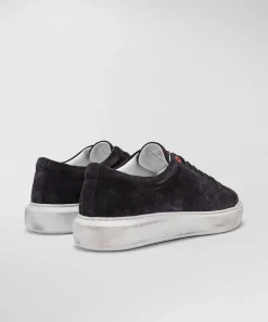 Outlet Sneaker in Pelle Scamosciata / Blu Uomo Sneakers