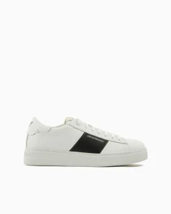 New Sneakers in Pelle con Dettaglio Logato / Uomo Sneakers