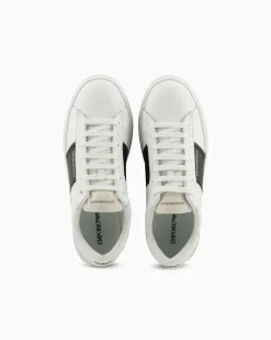 New Sneakers in Pelle con Dettaglio Logato / Uomo Sneakers