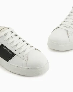 New Sneakers in Pelle con Dettaglio Logato / Uomo Sneakers