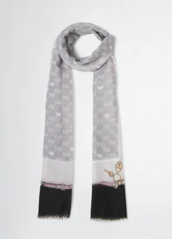 Discount Stola con Fantasia a Cuori / Donna Sciarpe
