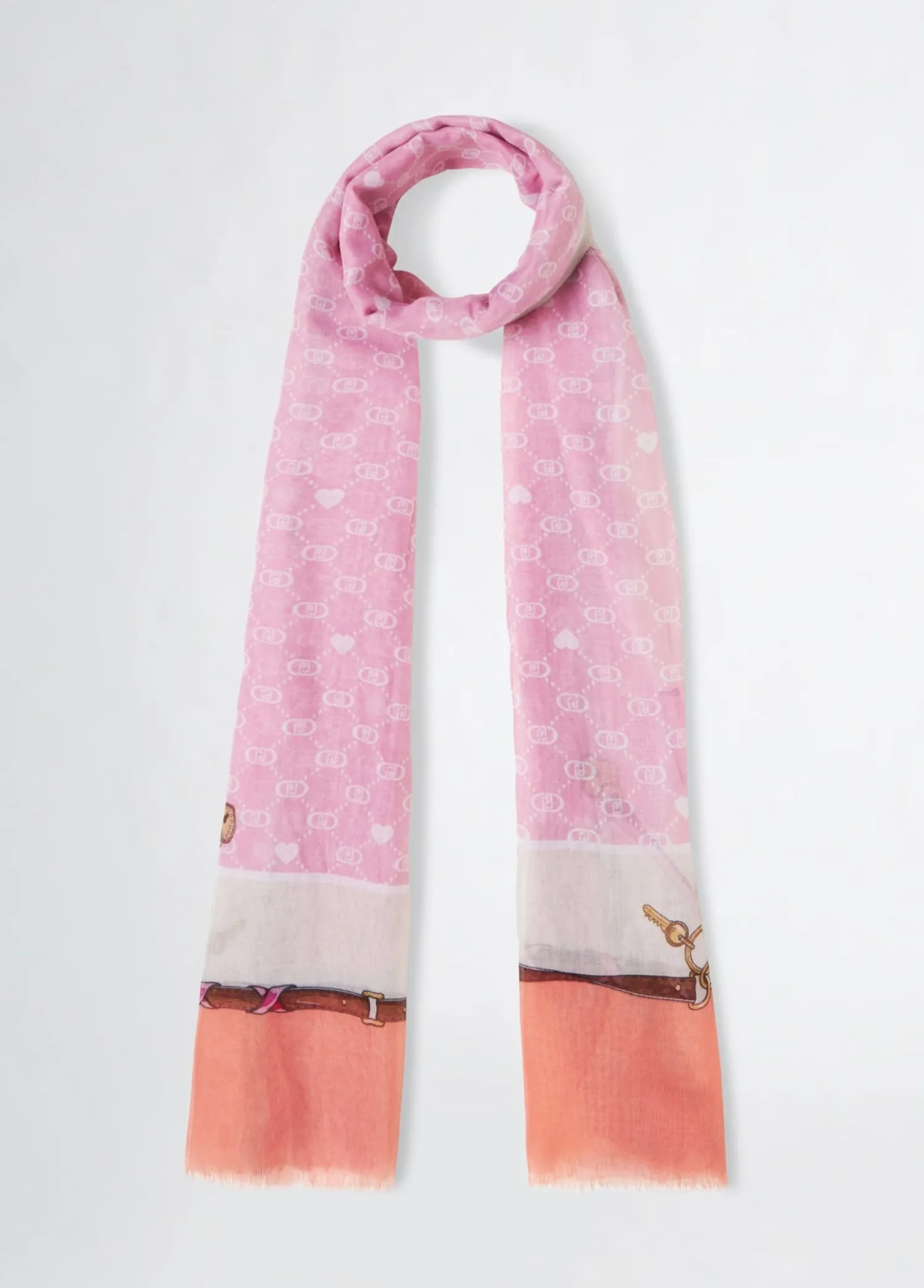 Discount Stola con Fantasia a Cuori / Donna Sciarpe
