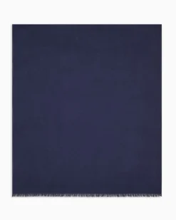 Outlet Stola in Modal e Cotone con Logo Jacquard / Uomo Sciarpe
