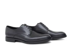 Stringata in Pelle con Fondo in Gomma / Uomo Derby