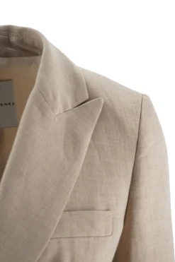 Clearance Tailleur in Lino con Chiusura Doppio Petto / Donna Abiti