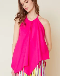 New Top Asimmetrico in Cotone / Donna Bluse