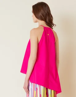 New Top Asimmetrico in Cotone / Donna Bluse