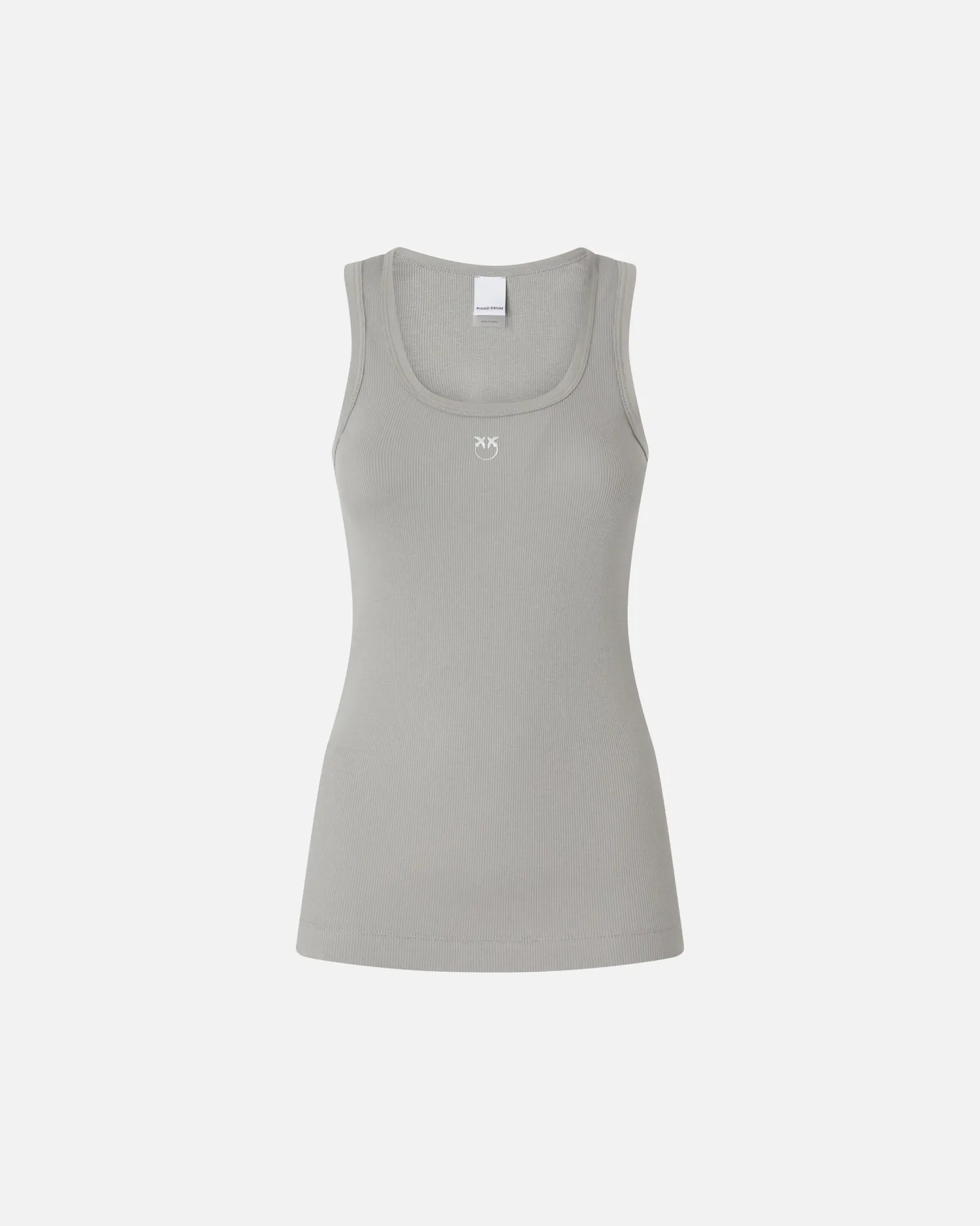 Clearance Top Canottiera a Costine con Logo / Donna Top