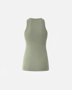 New Top Canottiera a Costine con Logo / Donna Top