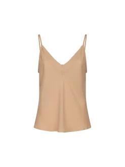 New Top con Scollo a V / Beige Donna Top