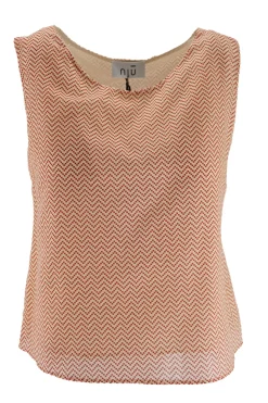 Sale Top in Cotone con Fantasia / Bordeaux Donna Top