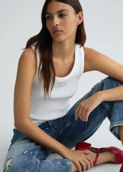 Discount Top in Cotone con Logo / Donna T-shirt