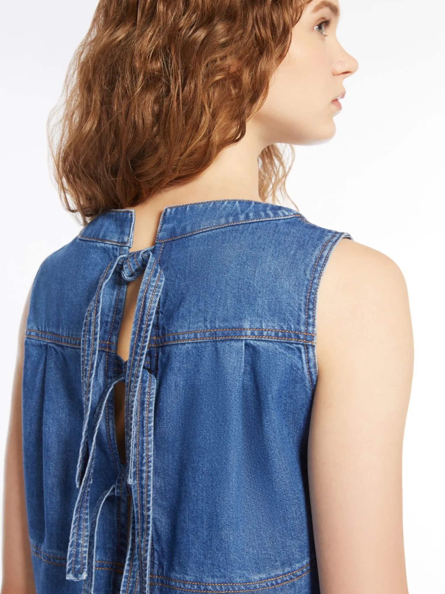 Clearance Top in Denim di Cotone / Donna Top|Denim