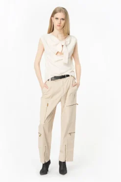 Best Top in Misto Seta con Fiocco / Donna Top