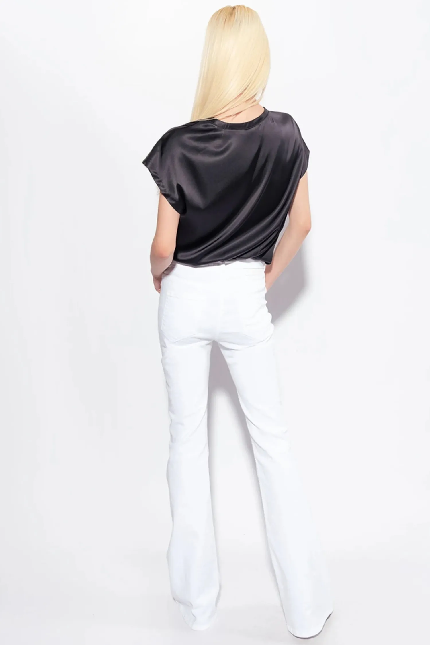 Best Top in Satin Stretch / Donna Bluse