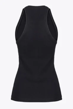 Discount Top Logato a Costine / Donna Top