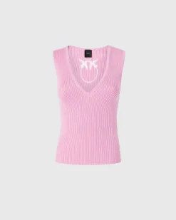 Outlet Top Smanicato a Costine / Donna Top