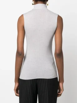Clearance Top Smanicato a Costine / Donna Maglieria