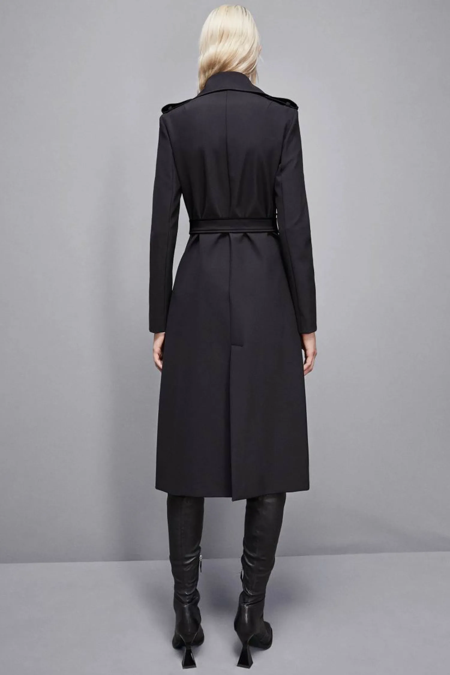 Online Trench con Fibbia in Nylon Bielastico / Donna Giubbini