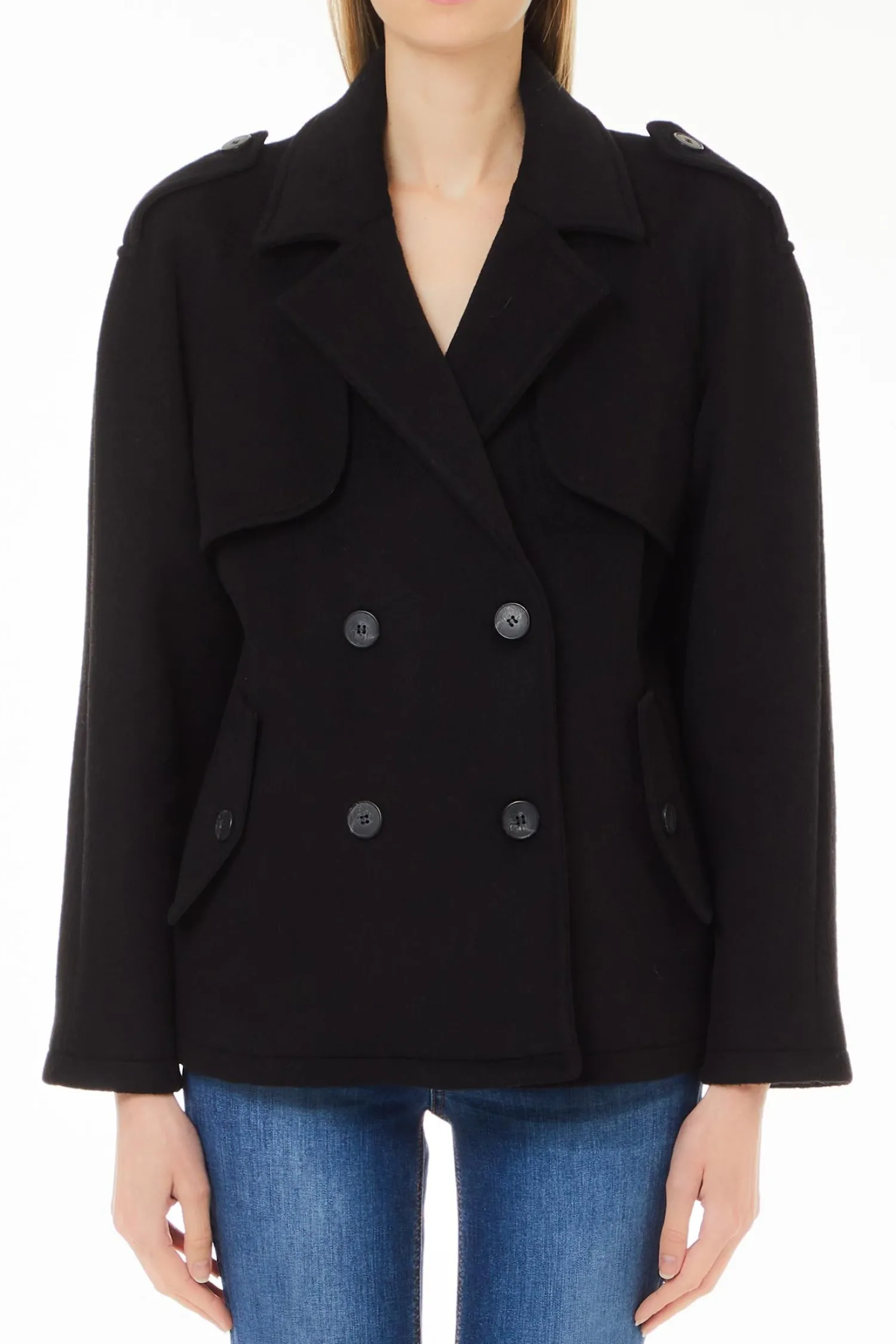 Trench Corto in Misto Lana / Donna Cappotti