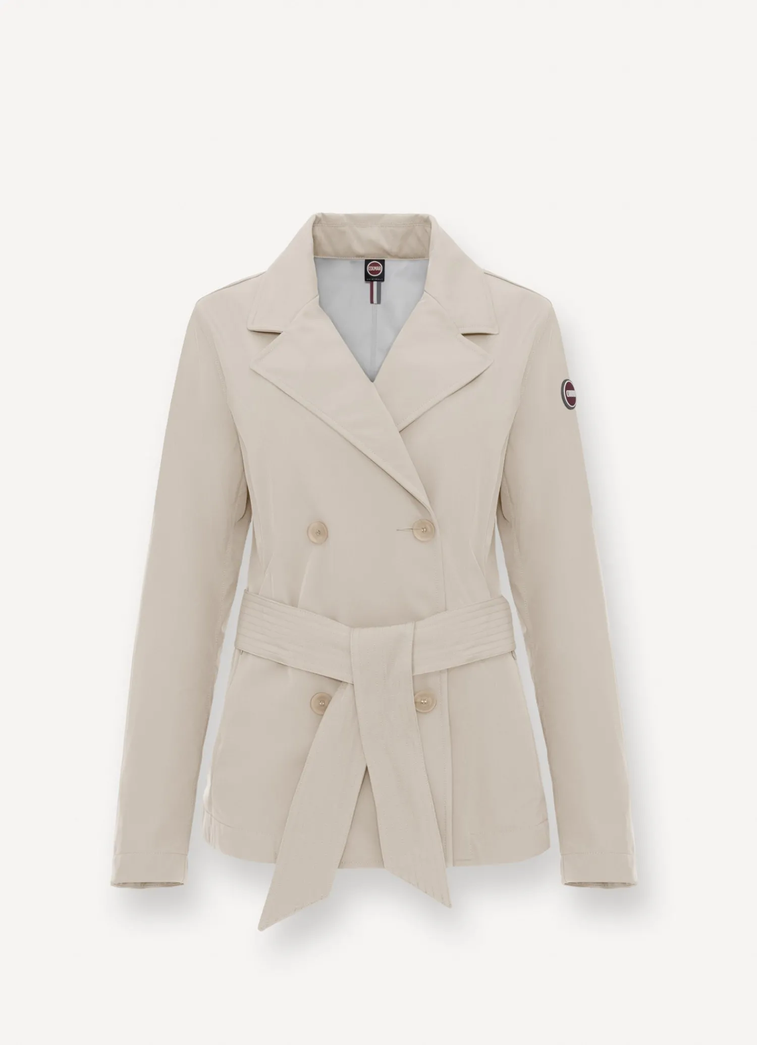 Best Trench Corto in Softshell / Beige Donna Giubbini