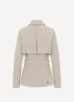 Best Trench Corto in Softshell / Beige Donna Giubbini