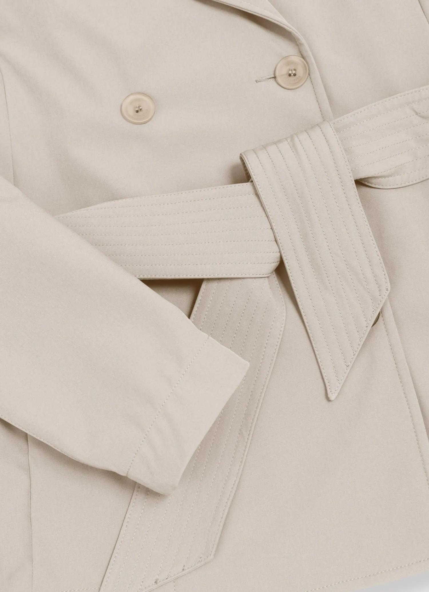 Best Trench Corto in Softshell / Beige Donna Giubbini