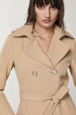 New Trench in Tessuto Bielastico / Donna Giubbini