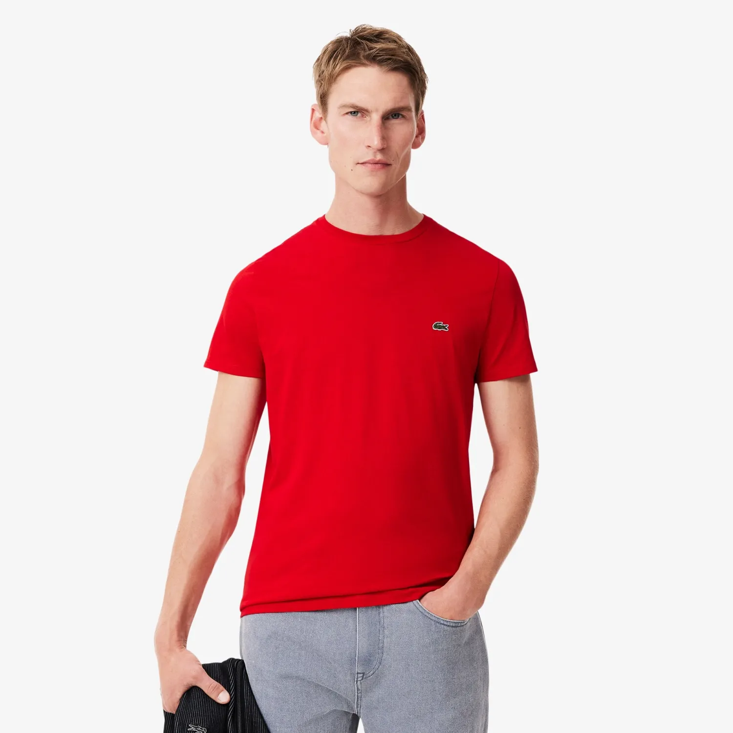 Hot T-Shirt a Girocollo in Jersey di Cotone Pima / Uomo T-shirt