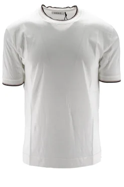 Outlet T-Shirt con Bordi a Contrasto / Bianco Uomo T-shirt