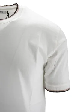Outlet T-Shirt con Bordi a Contrasto / Bianco Uomo T-shirt