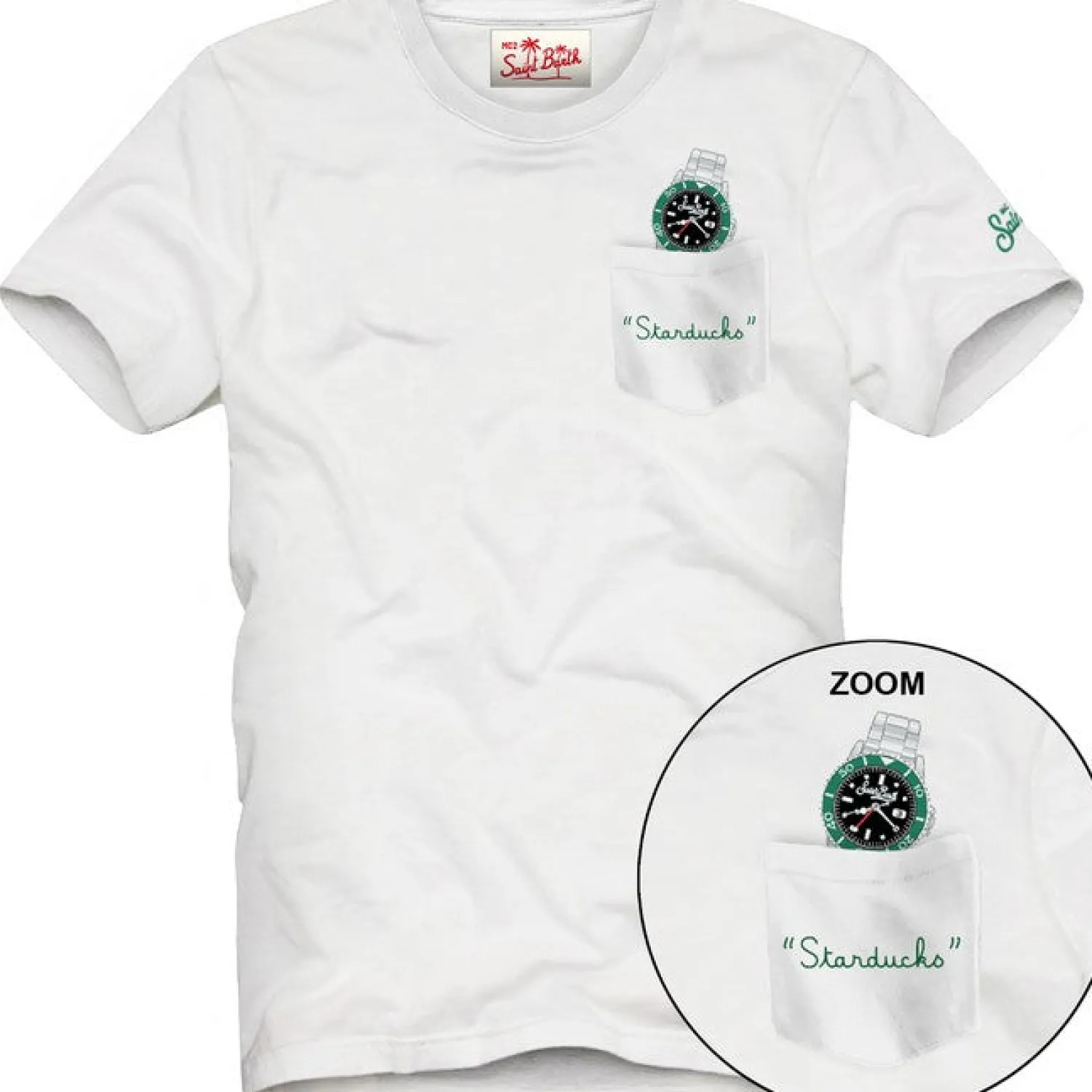 Discount T-Shirt con Ricamo e Taschino / Uomo T-shirt
