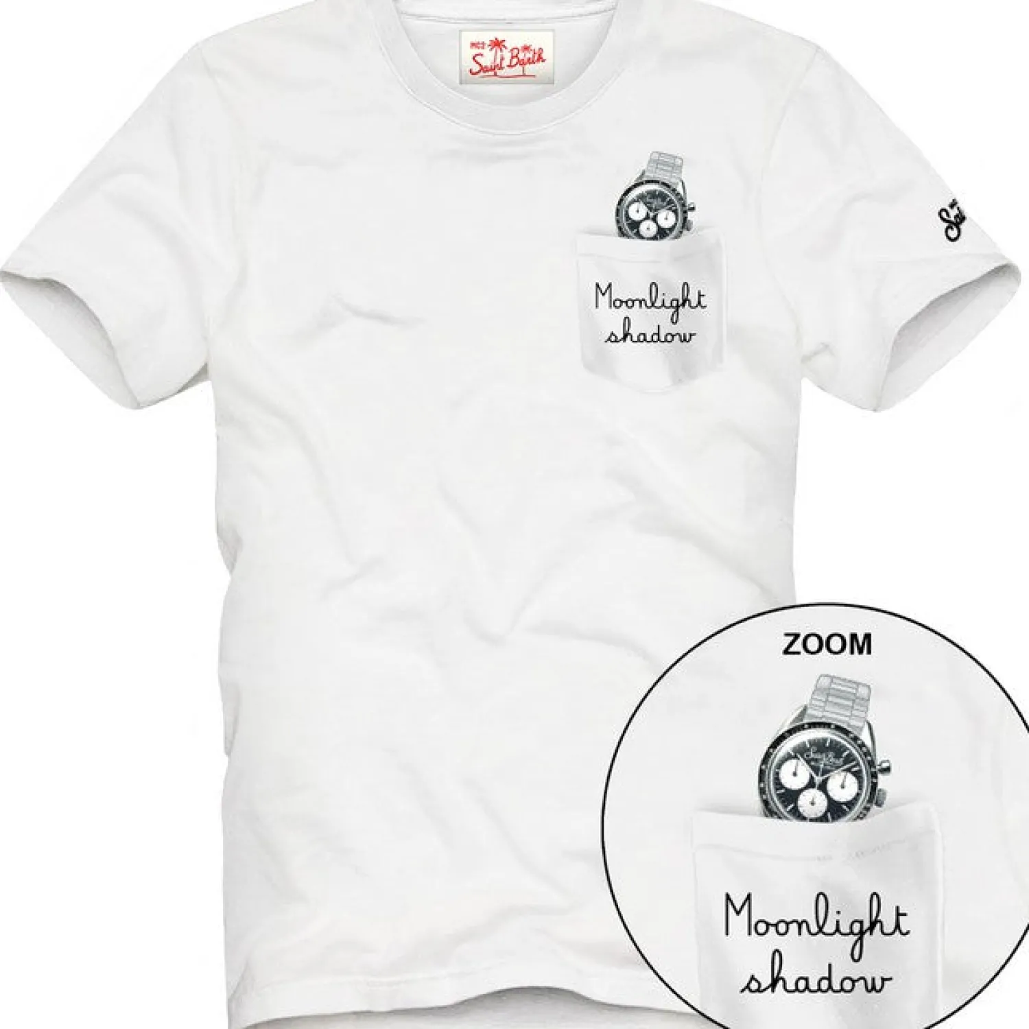 New T-Shirt con Ricamo e Taschino / Uomo T-shirt