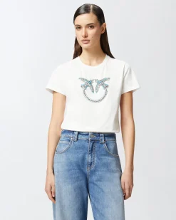 Online T-Shirt con Ricamo Logo in Cristalli / Donna Felpe