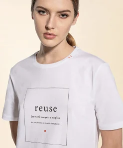 T-shirt con slogan eco sul davanti / Donna T-shirt