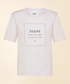 Outlet T-shirt con slogan eco sul davanti / Donna T-shirt
