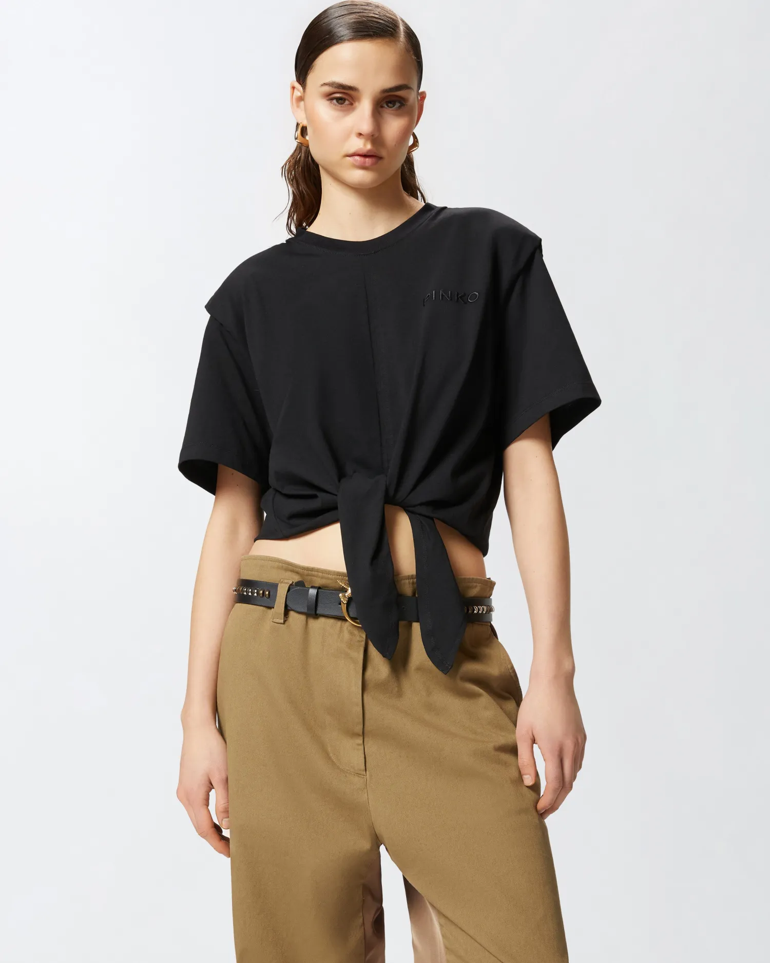 Clearance T-Shirt Corta con Nodo / Donna T-shirt