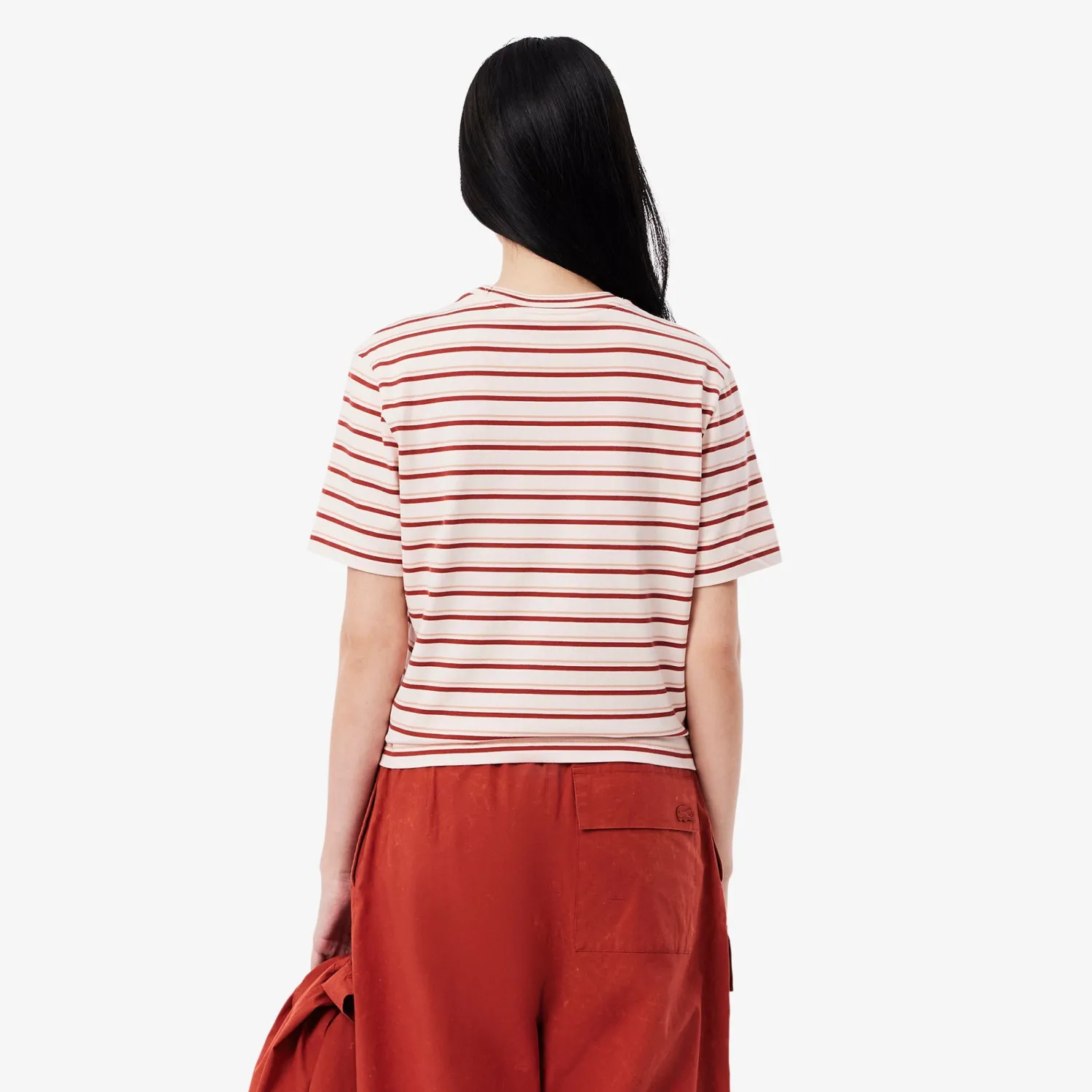 New T-Shirt in Cotone a Righe / Donna T-shirt