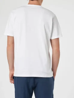 Clearance T-Shirt in Cotone con Logo Ricamato / Uomo T-shirt