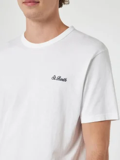 Clearance T-Shirt in Cotone con Logo Ricamato / Uomo T-shirt
