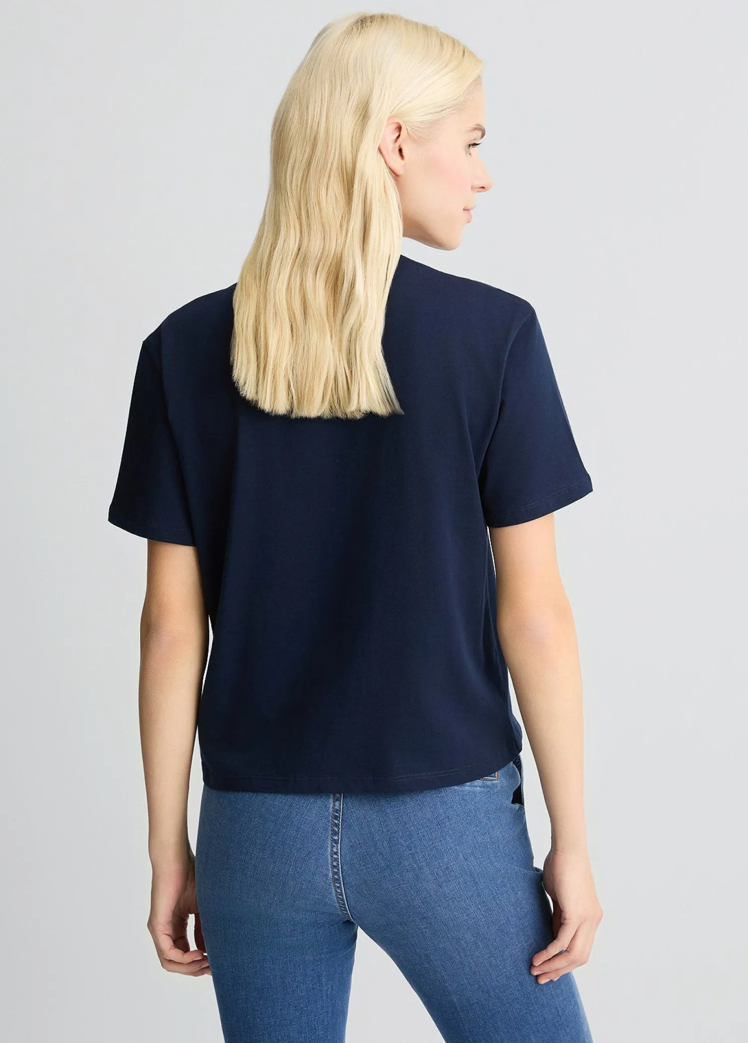 Hot T-Shirt in Cotone con Ricamo e Strass / Donna T-shirt