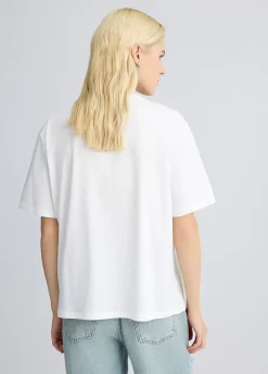 Online T-Shirt in Cotone con Strass / Donna T-shirt