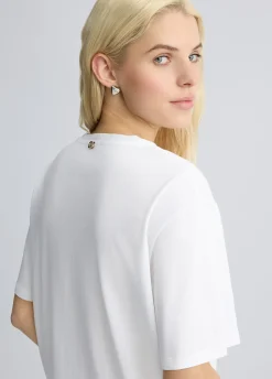 Online T-Shirt in Cotone con Strass / Donna T-shirt
