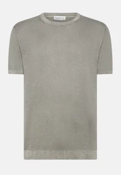 New T-Shirt in Cotone e Lino / Uomo T-shirt