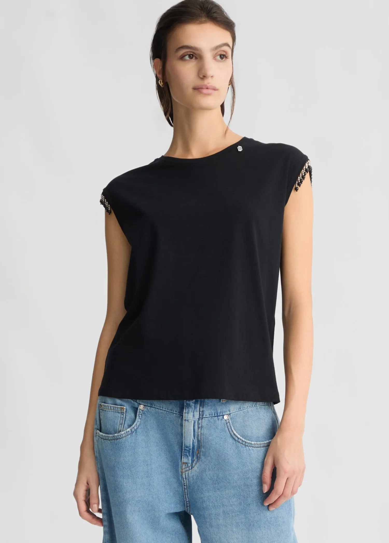 Sale T-Shirt in Jersey con Perline / Donna T-shirt