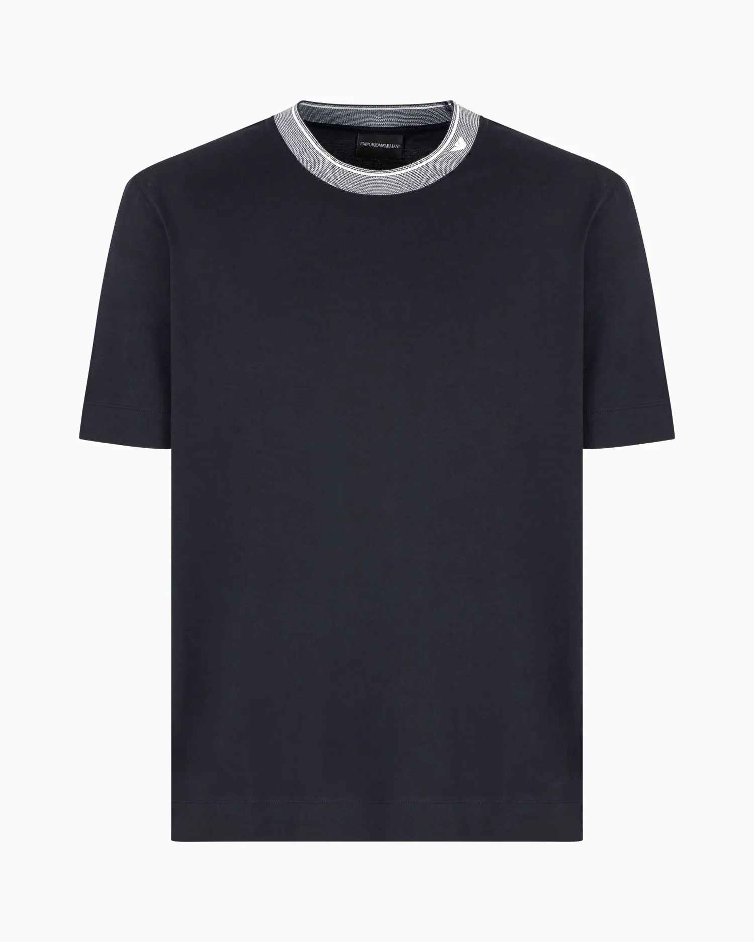 Discount T-Shirt in Jersey con Profilo al Collo / Uomo T-shirt